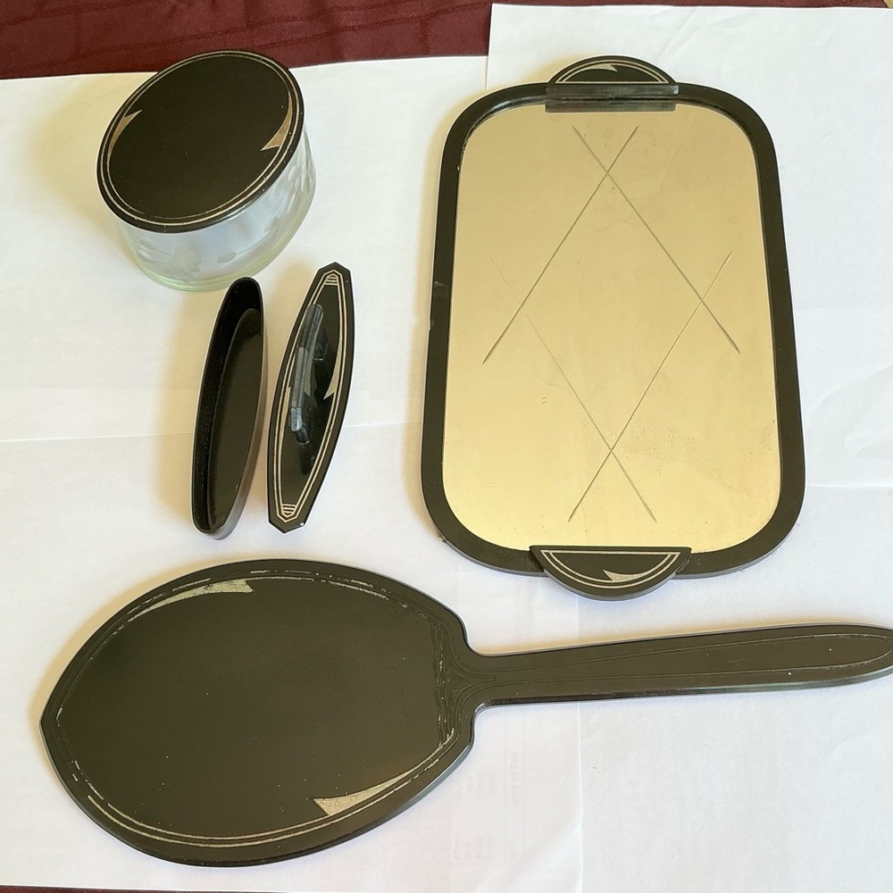 Vintage almost Antique Bakelite Dresser Set circa 1930’s
